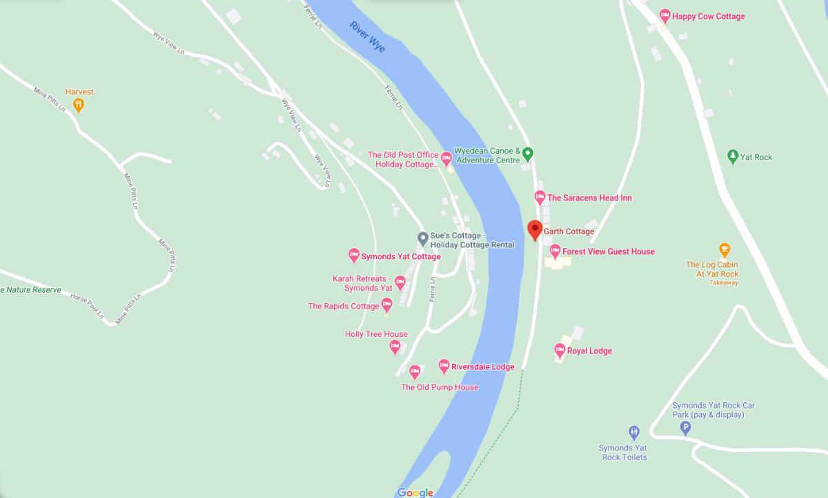 reproduction of the Google map showing our location.